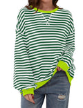 R&B | Eleganter, lockerer Damenpullover mit Streifen