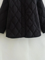 R&B | Elegante Langarm-Steppjacke mit Ein-Knopf-Verschluss Ideal für Herbst/Winter