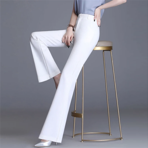 R&B | Elegante Enganliegende Hohe Taille Flared Hosen
