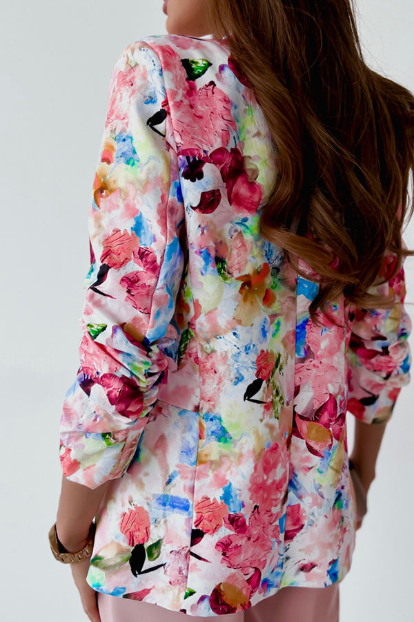 R&B | Freie und Echte Florale Revers Freizeitanzug Blazer