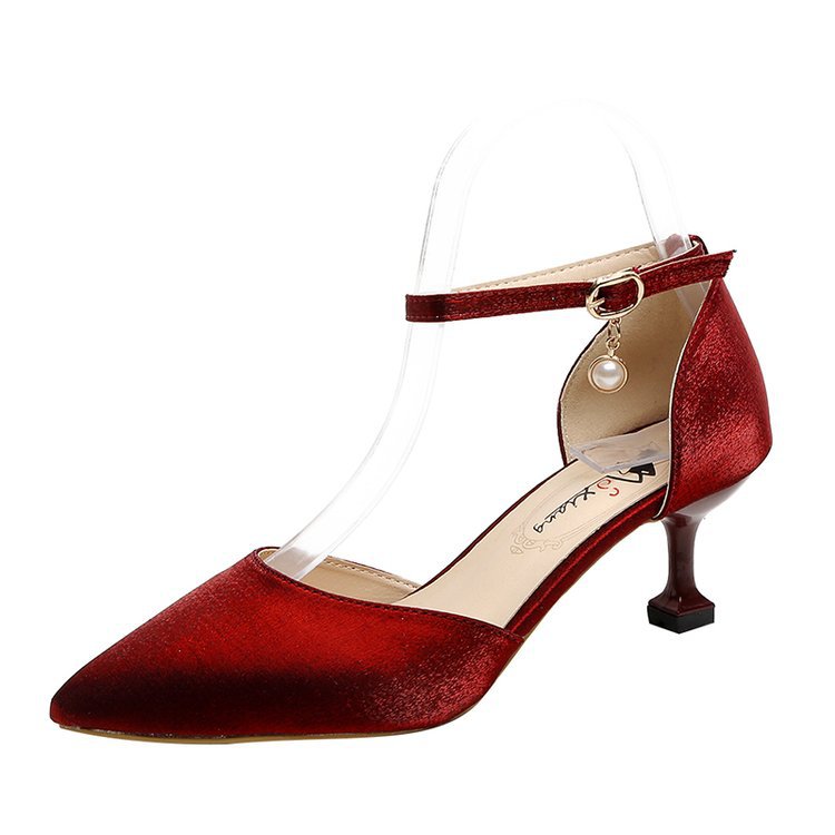 Damen elegante Slingback-Pumps mit verziertem Fesselriemen R&B