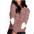 Damen Strickpullover mit Herzärmeln