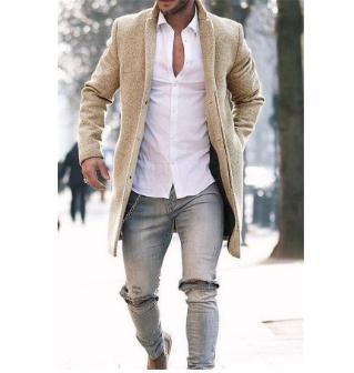 Herren edler wool-blazer mit schmalem Schnitt und stilvollen Details R&B