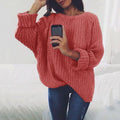 Damen Grobstrickpullover mit lockerer Passform und trendigem Rippenmuster