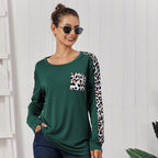 Damen Sweatshirt mit modischem Leopardenmuster R&B