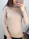 Damen Rollkragenpullover aus feinem Rippstrick R&B