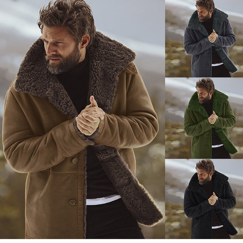 Herren kuscheliger Oversize-Mantel R&B