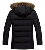 Herren Winterjacke mit abnehmbarer Kapuze und weichem Kunstfell