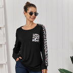 Damen Sweatshirt mit modischem Leopardenmuster R&B