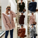 Damen Fleece-Hoodie im oversized Schnitt mit praktischen Taschen und verspielten Streifen R&B