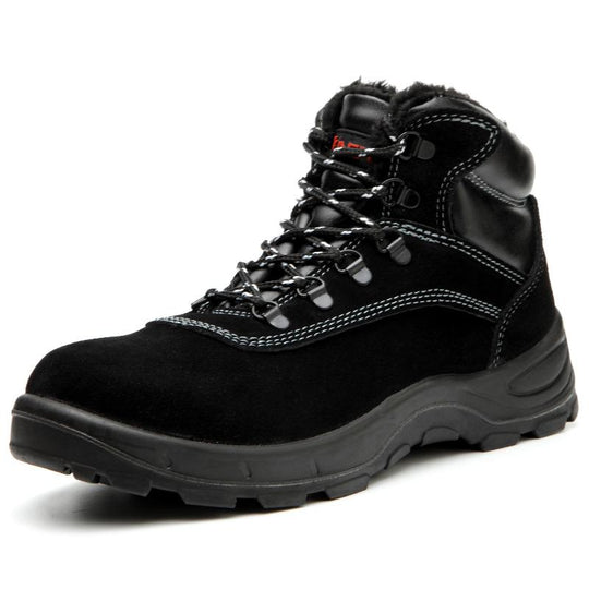 Wasserdicht Arbeitsschuhe Stahlkappe Schutzschuhe Warm Gefüttert Sicherheitsstiefel R&B