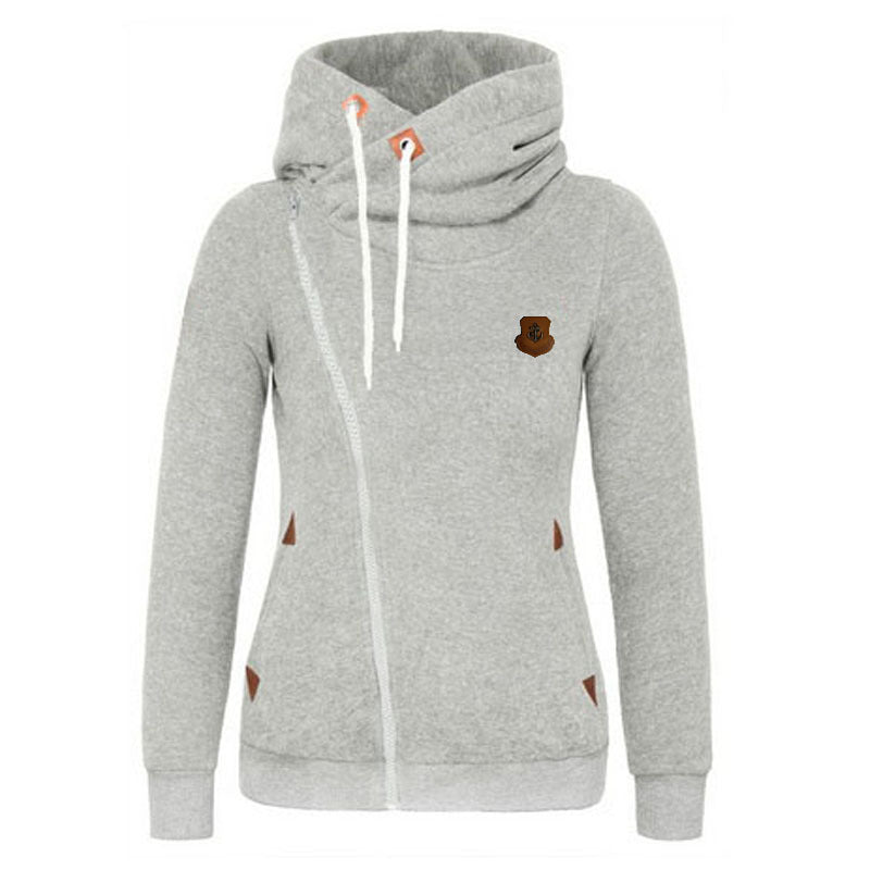 Damen gemütlicher Lagenlook Pullover mit hohem Kragen R&B
