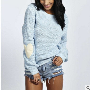 Damen Strickpullover mit Herzapplikationen R&B