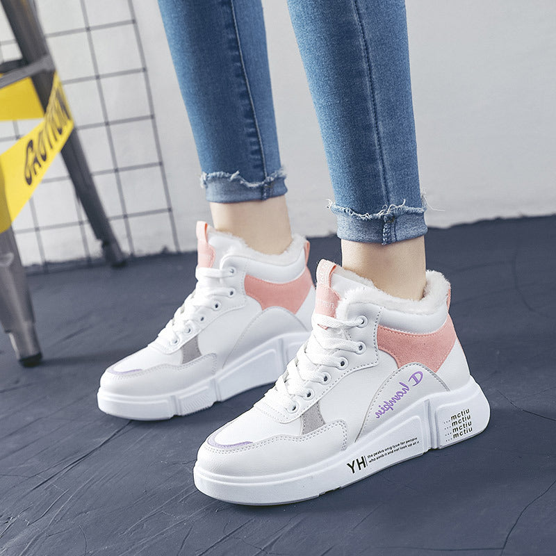 Damen hohe Sneaker mit warmem Innenfutter und rutschfester Sohle R&B
