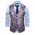 Herren elegante Brokat-Weste im luxuriösen Design