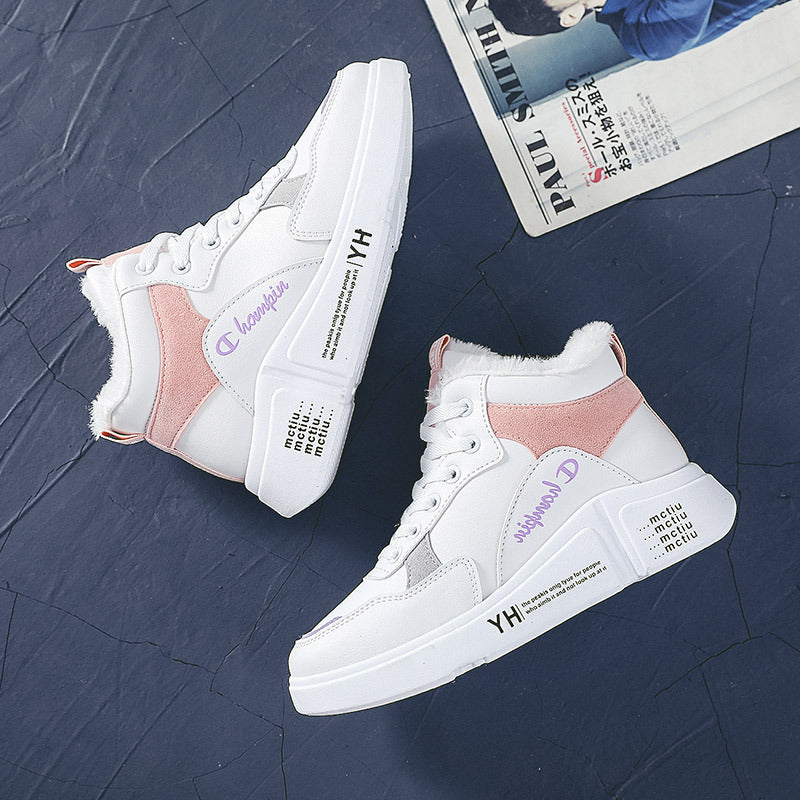 Damen hohe Sneaker mit warmem Innenfutter und rutschfester Sohle R&B