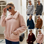Damen Fleecejacke mit hohem Kragen und praktischen Taschen R&B