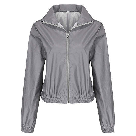 Damen Sportliches Freizeit-Set mit cropped Jacke und elastischem Bund R&B