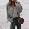 Damen lässiger Oversize-Pullover R&B