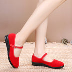 Damen Bequeme Mary Jane Schuhe mit verstellbarem Riemen R&B