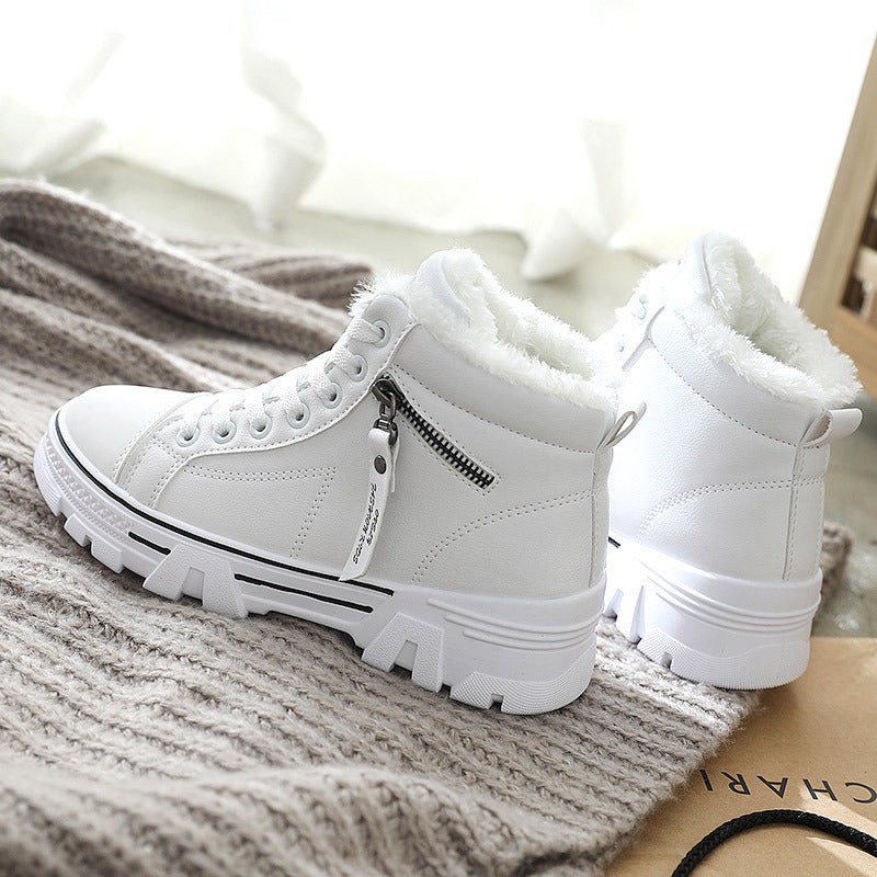 Damen hohe Sneaker mit warmem Innenfutter und rutschfester Sohle R&B