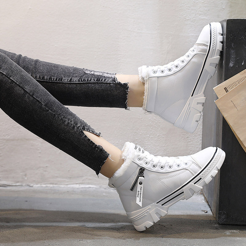 Damen hohe Sneaker mit warmem Innenfutter und rutschfester Sohle R&B