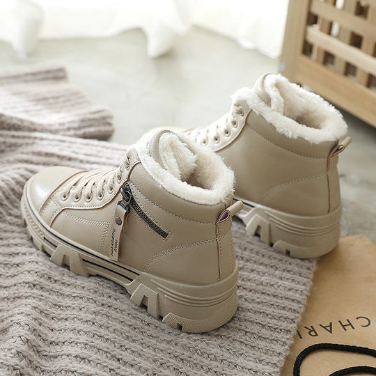 Damen hohe Sneaker mit warmem Innenfutter und rutschfester Sohle R&B