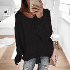 Damen Strickpullover mit detailreicher Schnürung R&B