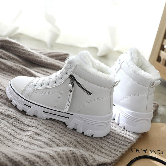 Damen hohe Sneaker mit warmem Innenfutter und rutschfester Sohle R&B