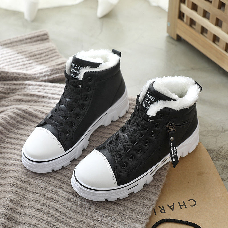 Damen hohe Sneaker mit warmem Innenfutter und rutschfester Sohle R&B