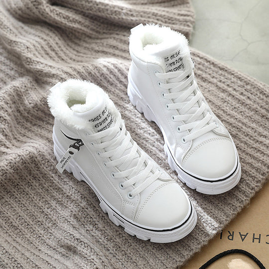 Damen hohe Sneaker mit warmem Innenfutter und rutschfester Sohle R&B