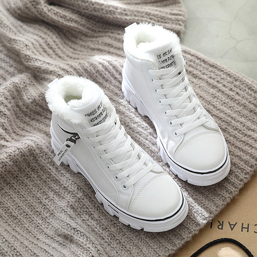 Damen hohe Sneaker mit warmem Innenfutter und rutschfester Sohle R&B