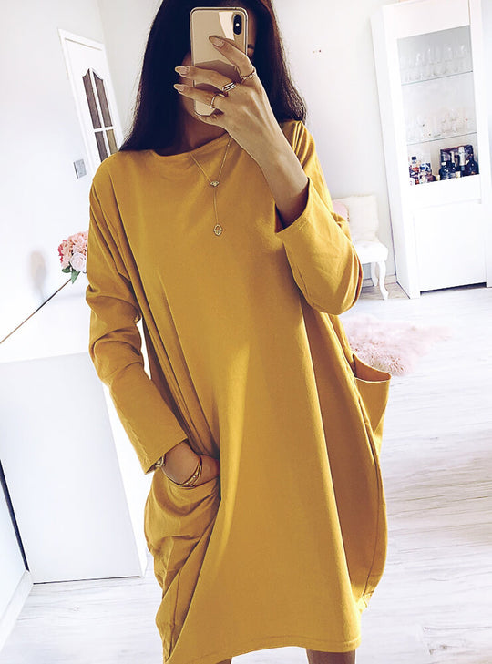 Damen Freizeitkleid mit lässigem Schnitt und praktischen Taschen R&B