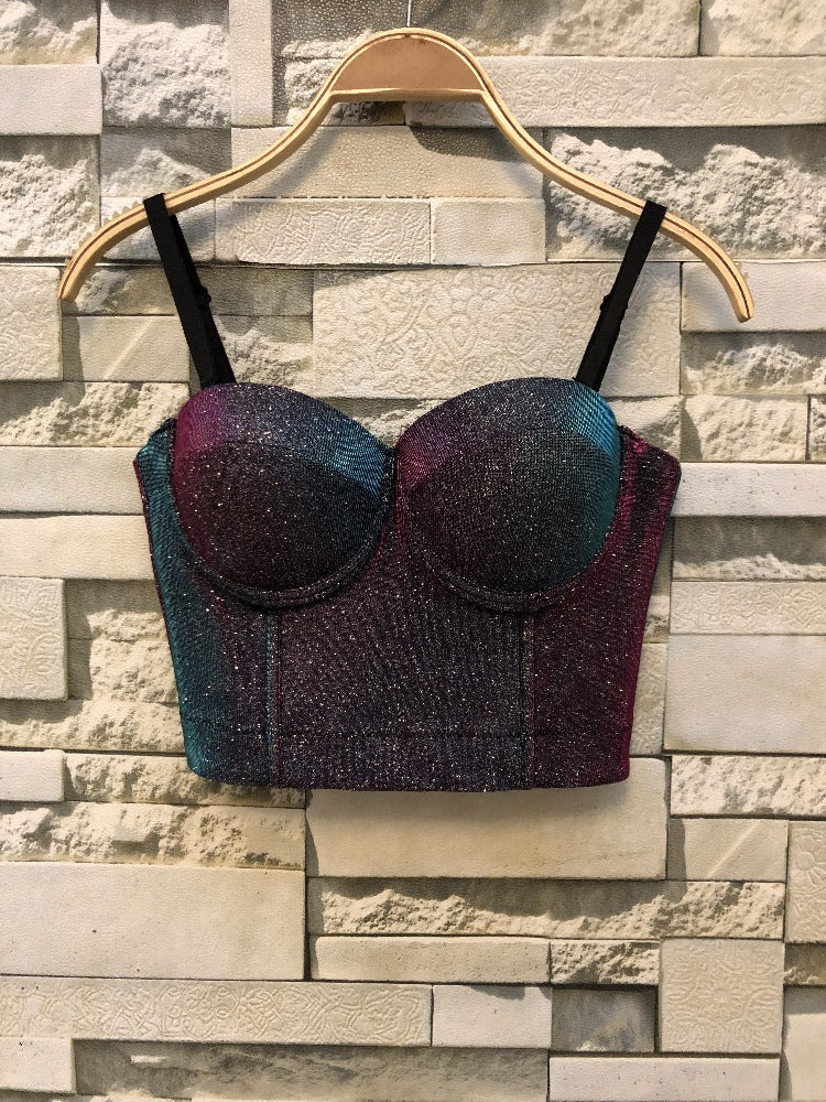 Damen Bustier Oberteil mit formendem Design und verspielten Trägern R&B
