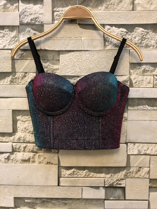 Damen Bustier Oberteil mit formendem Design und verspielten Trägern R&B