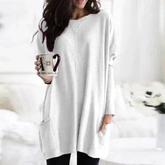R&BMode - Lässiger Langarm-Longpullover