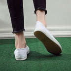 Damen bequeme Slip-On Sneakers mit elastischen Riemen