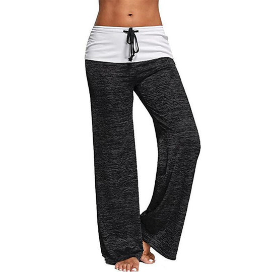 Damen Weite Sporthose mit elastischem Bund und Kordelzug R&B