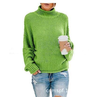 Damen Grobstrickpullover mit hohem Rollkragen und lässiger Passform R&B