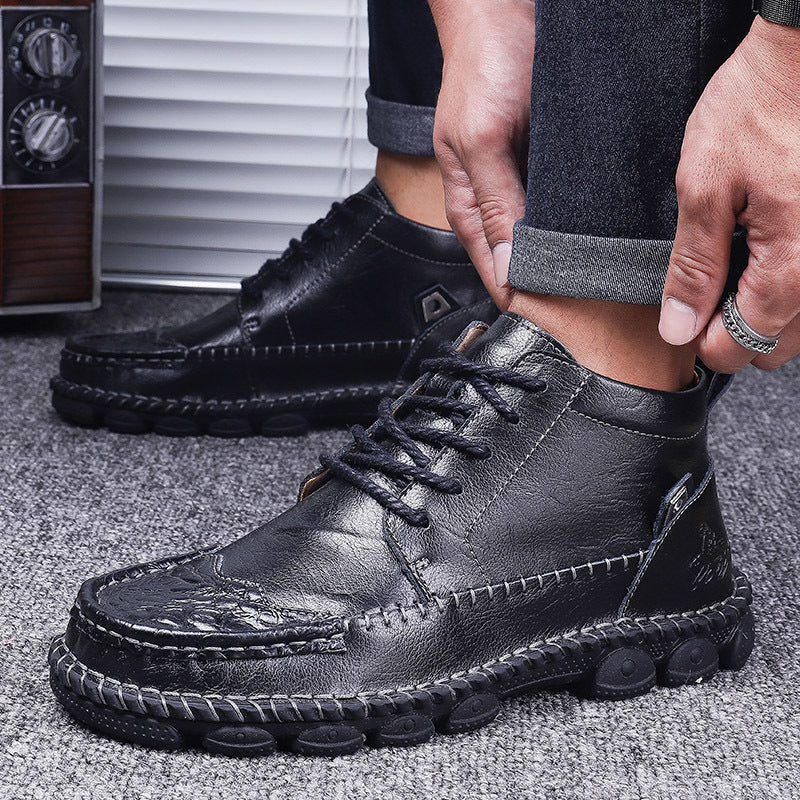 Herren modulare Lederstiefel R&B