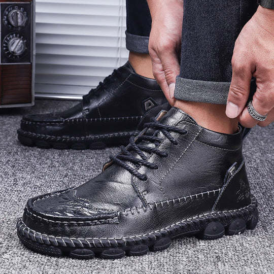 Herren modulare Lederstiefel R&B