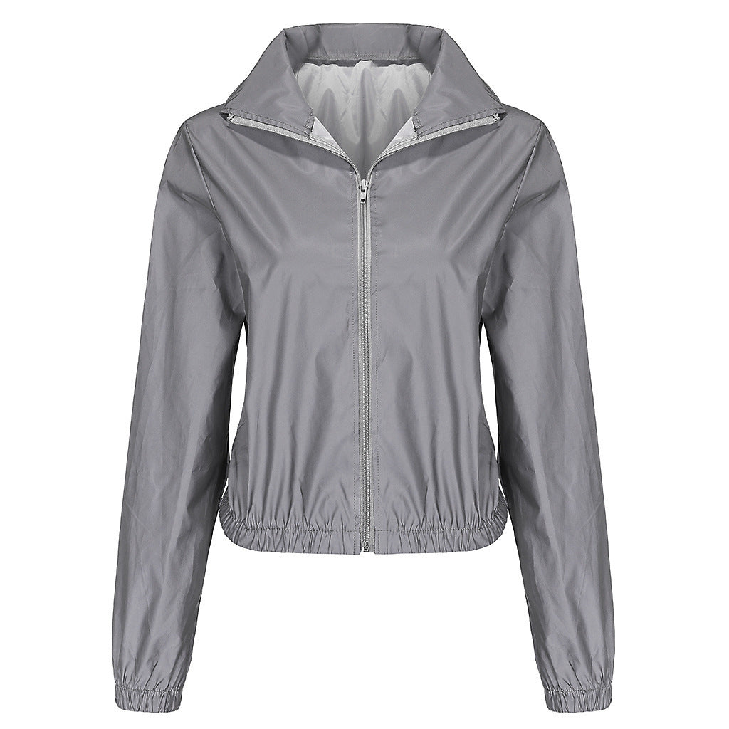 Damen Sportliche Windbreaker-Jacke mit elastischem Bund und hoher Atmungsaktivität R&B