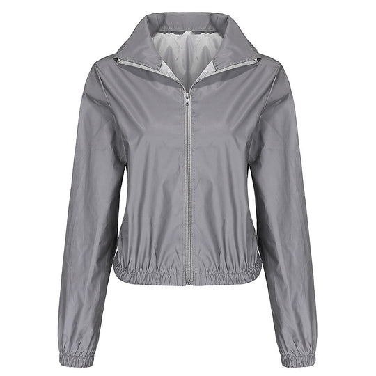 Damen Sportliche Windbreaker-Jacke mit elastischem Bund und hoher Atmungsaktivität R&B