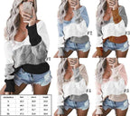 Damen Strickpullover mit großzügigem Ausschnitt und modischem Muster