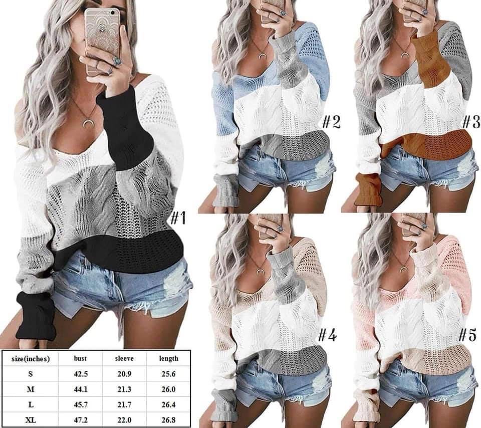 Damen Strickpullover mit großzügigem Ausschnitt und modischem Muster