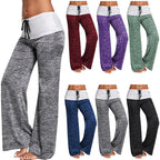 Damen Weite Sporthose mit elastischem Bund und Kordelzug R&B