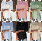Damen gemütlicher Longsleeve mit weitem Ausschnitt