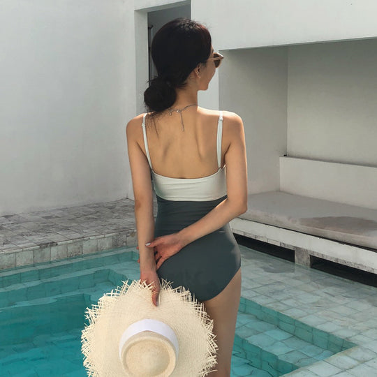Damen Hoch taillierter Bikini mit Knotendetail R&B