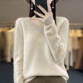 R&B | Lockerer Damenpullover mit V-Ausschnitt für Herbst und Winter