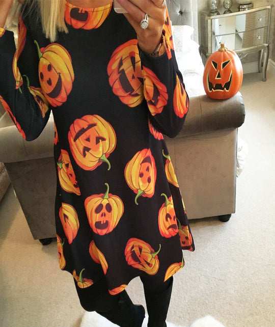Damen Halloween-Tunika mit grafischem Print R&B